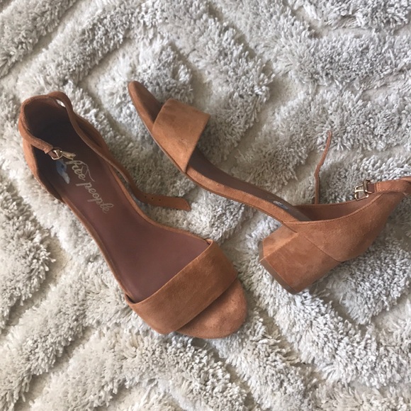Free People Shoes - Suede block heels